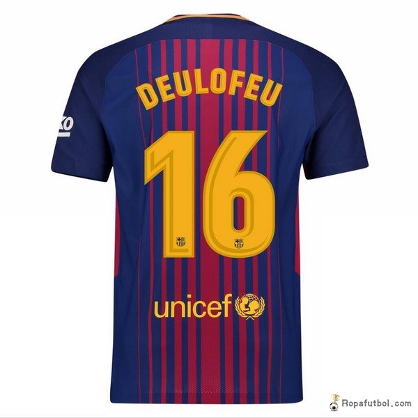 Camiseta Barcelona Replica Primera Ropa Deulofeu 2017/18